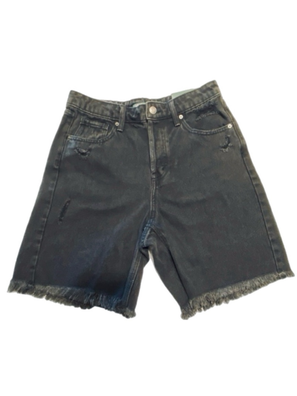 Wild Fable Black Distressed Raw Hem Denim Shorts Size 8 New with tags